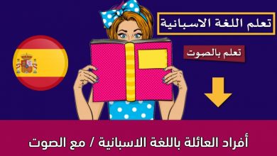 أفراد العائلة باللغة الاسبانية / مع الصوت