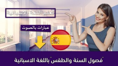 فصول السنة والطقس باللغة الاسبانية